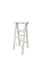 Teakea - Vouwbare Kleding Ladder White-Washed | 50x5x100, Verzenden, Nieuw, Wit