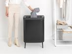Brabantia Bo Hi Wasmand - 2 x 45 l - 2 Vakken - Matt Black, Verzenden, Zo goed als nieuw