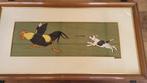 Cecil Aldin (1870 - 1935) - Cagnolino che rincorre il gallo