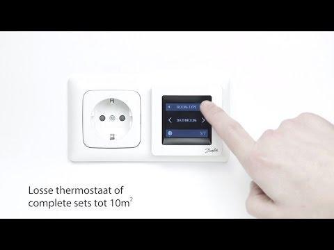 Danfoss EFTI elektrische vloerverwarming 2m² met thermostaat, Doe-het-zelf en Verbouw, Verwarming en Radiatoren, Verzenden