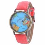 Fako® - Horloge - Mini World - Vliegtuig - Rood, Sieraden, Tassen en Uiterlijk, Horloges | Dames, Verzenden, Nieuw