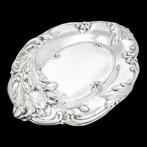 Sterling silver dressing table pin dish embossed with tulip