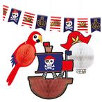 Versiering Piraten Set 4 delig, Hobby en Vrije tijd, Feestartikelen, Verzenden, Nieuw