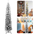 Cheqo® Kunstkerstboom Smal - Smalle Kerstboom - 180 cm - Met, Verzenden, Nieuw