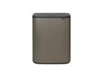 Brabantia Bo Touch Bin Prullenbak - 60 l - Platinum, Verzenden, Zo goed als nieuw