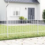 vidaXL Tuinhek met Hoepel Top - Wit, 3,4x1 m, Staal, Verzenden, Nieuw, IJzer