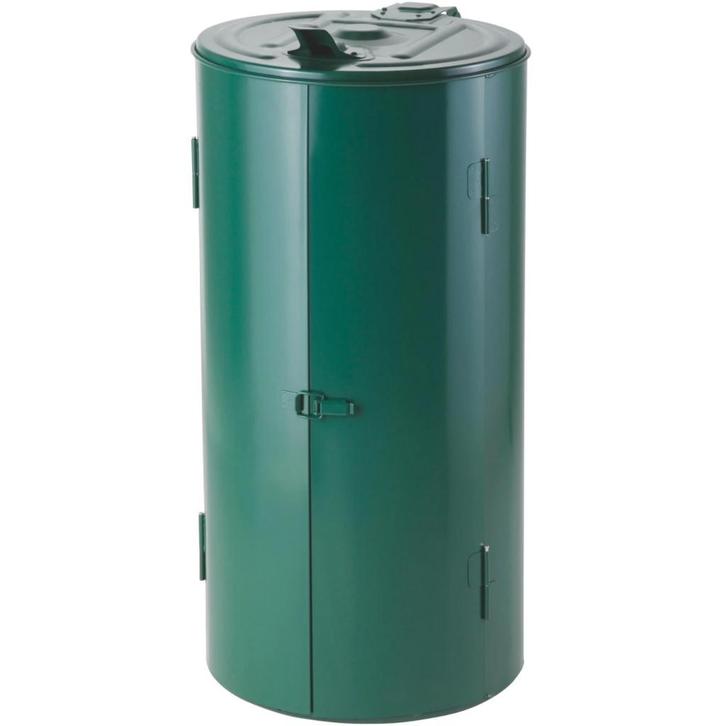 Afvalzakhouder | Metaal | Groen | 120L | Klapdeksel |, Zakelijke goederen, Horeca | Keukenapparatuur, Nieuw in verpakking, Verzenden