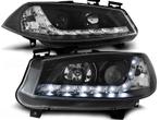 Koplampen Renault Megane 02-05 DRL Look Zwart, Ophalen of Verzenden, Nieuw
