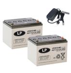 Landport (LP) 2x LPCG12-60 accus 12 volt 60 ah + 6a Impuls, Ophalen of Verzenden, Nieuw
