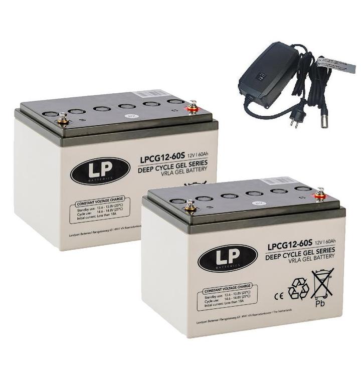Landport (LP) 2x LPCG12-60 accus 12 volt 60 ah + 6a Impuls, Auto-onderdelen, Accu's en Toebehoren, Nieuw, Ophalen of Verzenden