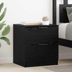 vidaXL Nachtkastje 2 pcs Zwart eiken 45 x 39 x 50 cm Bewerkt, Huis en Inrichting, Slaapkamer | Nachtkastjes, Minder dan 45 cm