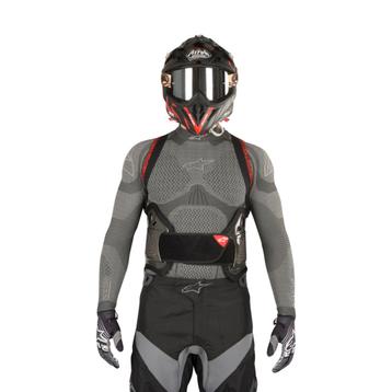 Rugbescherming Alpinestars Nucleon KR-3 Smoke-Zwart-Rood beschikbaar voor biedingen