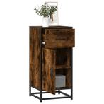 vidaXL Dressoir 35,5x35x76 cm bewerkt hout en metaal gerookt, Huis en Inrichting, Kasten | Dressoirs, Verzenden, Nieuw, Overige houtsoorten