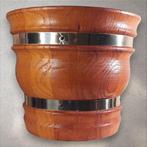 Jardinière - Hout, Messing - Mid-Century jardinière