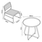 Bistroset Brienza tuintafel met 2 tuinstoelen zwart en beige, Tuin en Terras, Verzenden, Nieuw