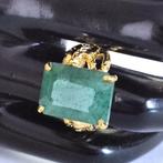 Zonder minimumprijs - Ring Zilver, Verguld Smaragd - 10ct, Sieraden, Tassen en Uiterlijk, Ringen, Nieuw