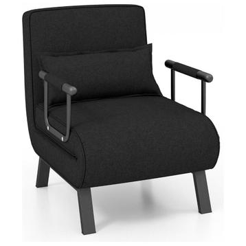 Trendmix 4-in-1 Slaapstoel Zwart – Inklapbare Slaapbank – beschikbaar voor biedingen