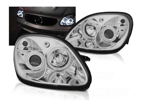 Koplampen Angel Eyes Chrome edition geschikt voor Mercedes, Auto-onderdelen, Verlichting, Nieuw, Mercedes-Benz, Verzenden