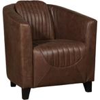 Leren fauteuil Press Special - Vintage Brown (bruin) -, Nieuw, Ophalen of Verzenden, Eigentijds, Klassiek, Retro, Romantisch, Vintage