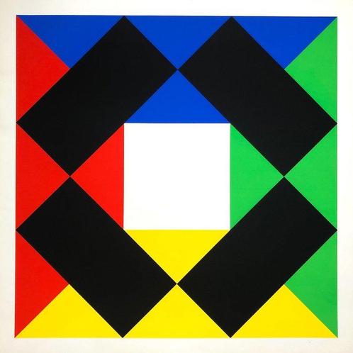 Max Bill - Komposition Mit Weißem Zentrum - Silkscreen - **, Antiek en Kunst, Kunst | Tekeningen en Foto's