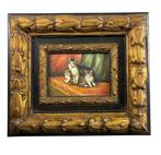 Europese school (XIX) - Mother cat with kittens, Antiek en Kunst