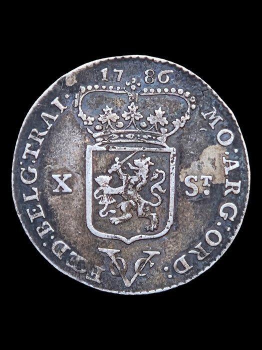 Nederland, Utrecht 10 Stuiver 1786 VOC, Postzegels en Munten, Munten | Nederland