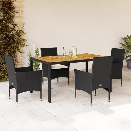 vidaXL 5-delige Tuinset met kussens poly rattan en, Tuin en Terras, Tuinsets en Loungesets, Tuinset, Nieuw, 4 zitplaatsen, Rotan