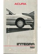 1988 ACURA INTEGRA INSTRUCTIEBOEKJE ENGELS (VS)