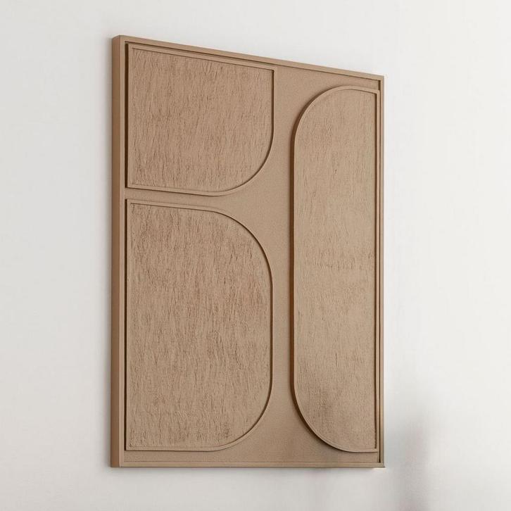 *WOONWINKEL* Must Living Lorcan 3D Schilderij Boomschors Bru, Huis en Inrichting, Woonaccessoires | Schilderijen, Tekeningen en Foto's