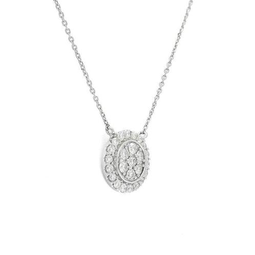 Ketting - 18 karaat Witgoud - 0.50ct. tw. Diamant, Sieraden, Tassen en Uiterlijk, Antieke sieraden