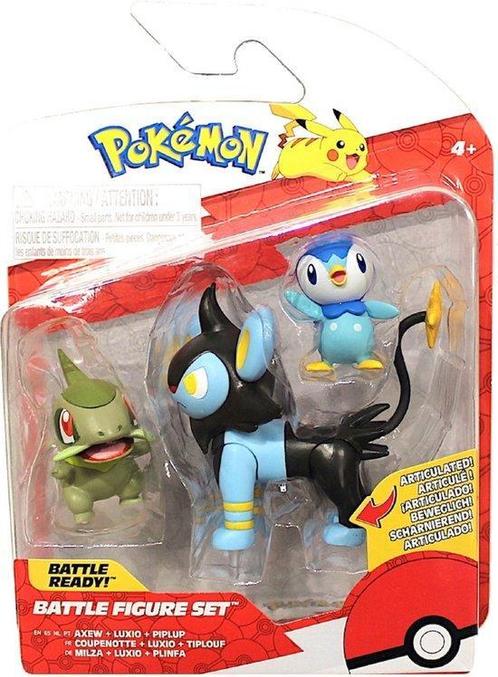 Battle Figuren - Axew & Luxio & Piplup, Verzamelen, Poppetjes en Figuurtjes, Nieuw, Verzenden