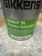 SIKKENS RUBBOL BL Rezisto semi gloss - ral 7021 - 1 liter, Doe-het-zelf en Verbouw, Verf, Beits en Lak, Overige kleuren, Nieuw
