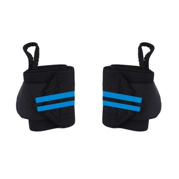 Fitness / Crossfit Polsband - 2 stuks - Lichtblauw / Zwart - beschikbaar voor biedingen