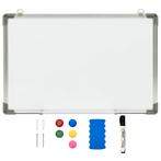 vidaXL Whiteboard magnetisch 50x35 cm staal wit, Verzenden, Nieuw in verpakking
