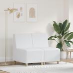 vidaXL Bankstoelen 2 pcs Wit 55 x 74 x 82 cm Kunstleer, Huis en Inrichting, Banken | Bankstellen, Verzenden, Nieuw, Leer, Minder dan 150 cm
