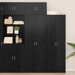 vidaXL Opbergkast 70x42,5x225 cm bewerkt hout zwart, Minder dan 50 cm, Nieuw, Overige houtsoorten, Verzenden