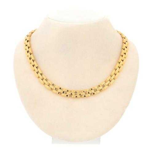 18 Krt. Exclusief gouden bismarck schakel collier; 41,5 c..., Sieraden, Tassen en Uiterlijk, Kettingen, Overige kleuren, Gebruikt