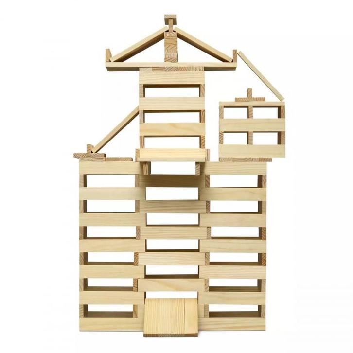 Micki houten bouwplanken - 200 stuk van €31,99 voor €25,59, Kinderen en Baby's, Speelgoed | Overig, Ophalen of Verzenden