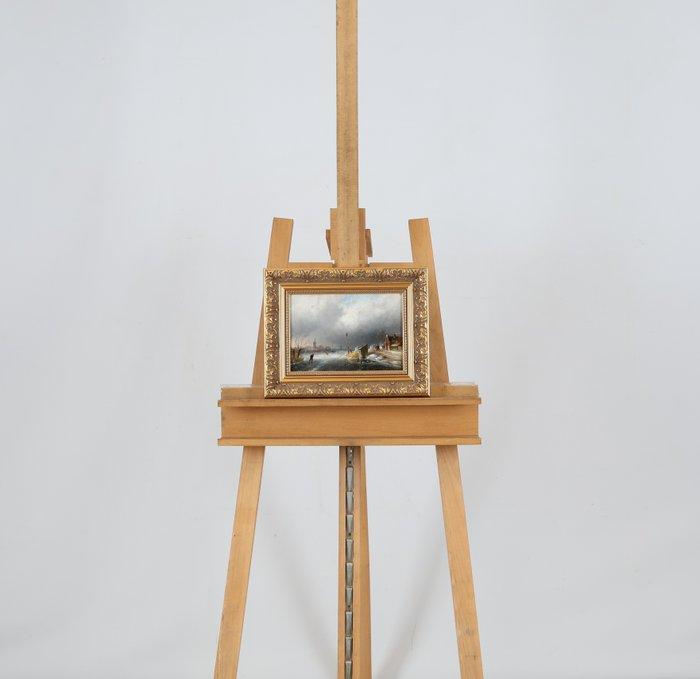 Charles Leickert (1816-1907) - IJsgezicht, Antiek en Kunst, Kunst | Schilderijen | Klassiek