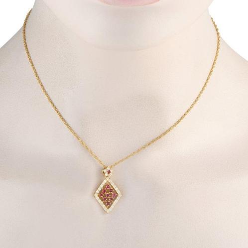 Ketting met hanger - 18 karaat Geel goud, 18K Geelgouden, Sieraden, Tassen en Uiterlijk, Antieke sieraden