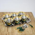 Dessertservies (13) - cocktail macedonia gelato - Staal,, Antiek en Kunst