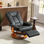 Relaxstoel Met Ligfunctie, Draaibaar, Tot 150 Kg, Kunstleder, Huis en Inrichting, Fauteuils, Verzenden, Nieuw