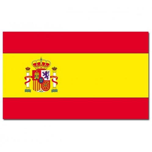 Gevelvlag/vlaggenmast vlag Spanje 90 x 150 cm - Spanje ver.., Hobby en Vrije tijd, Feestartikelen, Ophalen of Verzenden