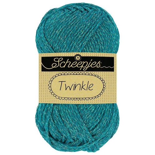 Scheepjes Twinkle - 920 petrol - Katoen Glittergaren met L, Hobby en Vrije tijd, Breien en Haken, Ophalen of Verzenden