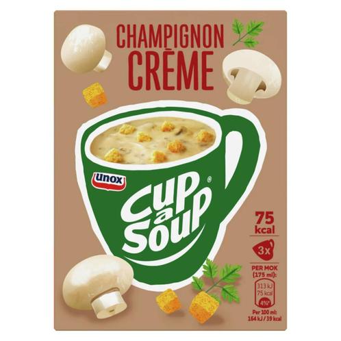 12x Unox Cup-a-Soup Champignon Crème 3 x 175 ml, Diversen, Levensmiddelen, Verzenden
