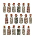 Set van 18 mini flesjes met mini decosteentjes (type 3), Nieuw, Ophalen of Verzenden