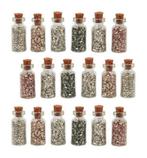 Set van 18 mini flesjes met mini decosteentjes (type 3), Ophalen of Verzenden, Nieuw