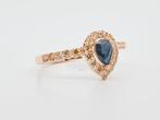Zonder Minimumprijs - Ring 14 kt. - 0.81ct. tw. Saffier, Nieuw