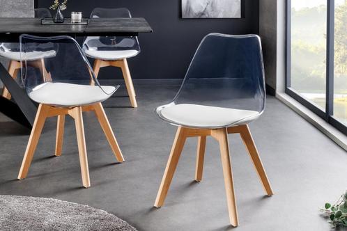 Design Stoel SCANDINAVIA MEISTERSTÜCK transparant wit, Huis en Inrichting, Stoelen, Ophalen of Verzenden