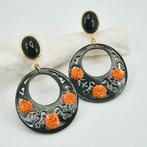 Koraal - Verguld, Zilver - Oorbellen - CORNO EN ROSE CORALLO, Antiek en Kunst